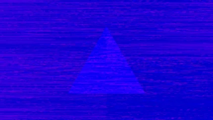 Electric Azure Blue - Triangular Force Still — fondo abstracto horizontal azul eléctrico, cian