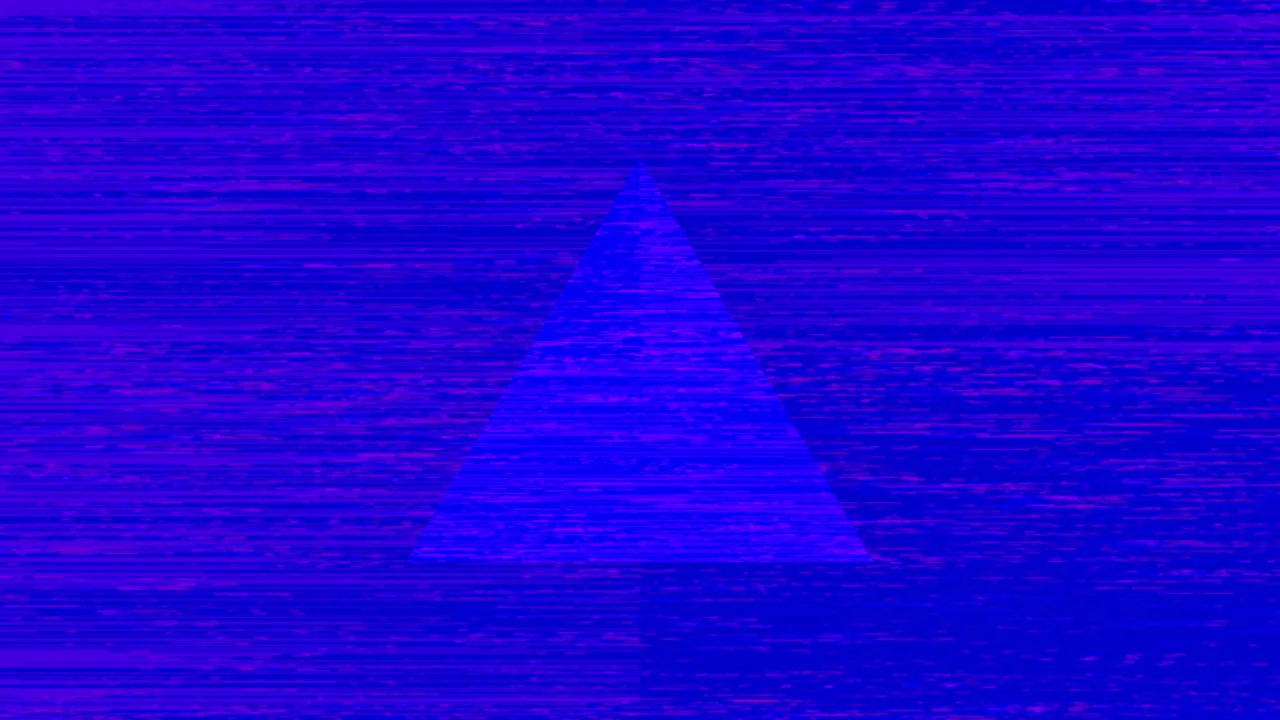 Electric Azure Blue - Triangular Force Still — fondo abstracto horizontal azul eléctrico, cian