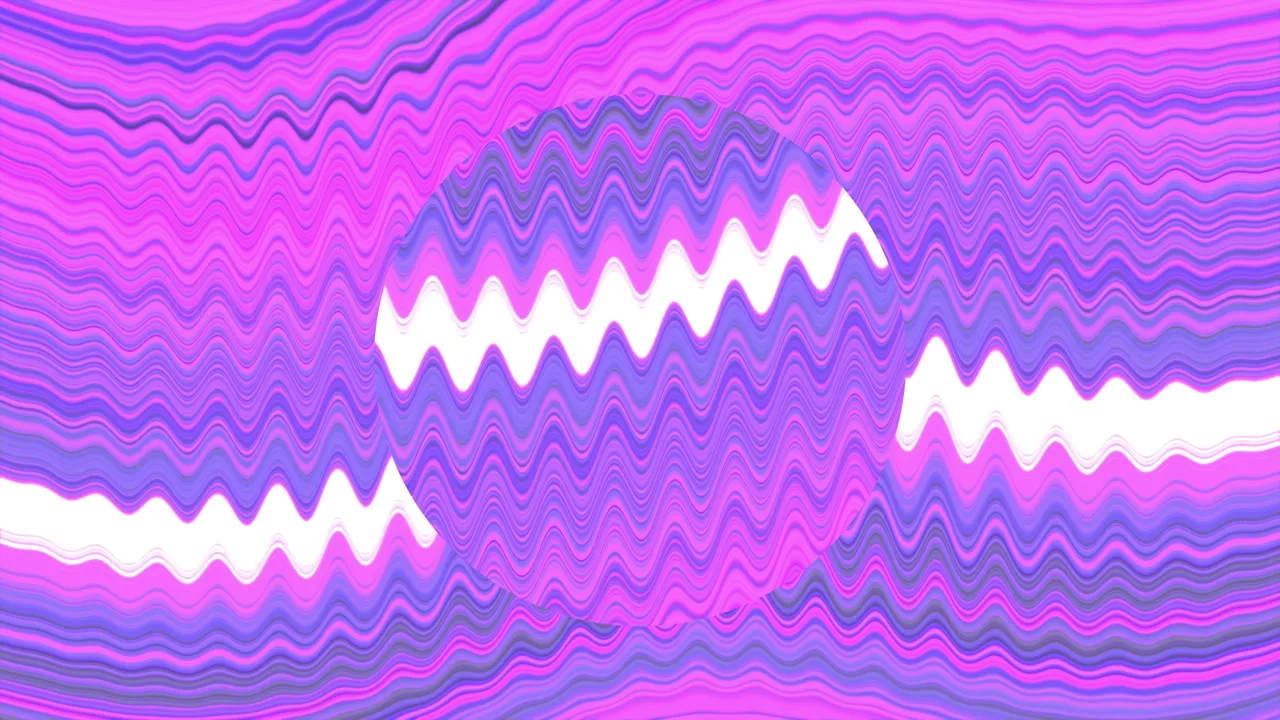 Glitchscape Symphony - Corrupted Core Still — fondo abstracto horizontal cian, magenta