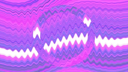 Glitchscape Symphony - Data Decay Still — fondo abstracto horizontal cian, magenta