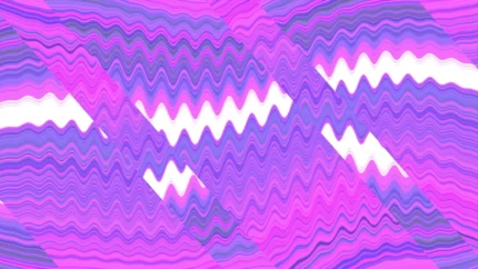 Glitchscape Symphony - Fractured Flow Still — fondo abstracto horizontal cian, magenta