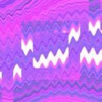 Glitchscape Symphony - Static Slash Still — fondo abstracto horizontal cian, magenta