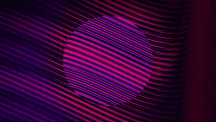 Hypnotic Depths - Crimson Eye Still — fondo abstracto horizontal violeta, púrpura