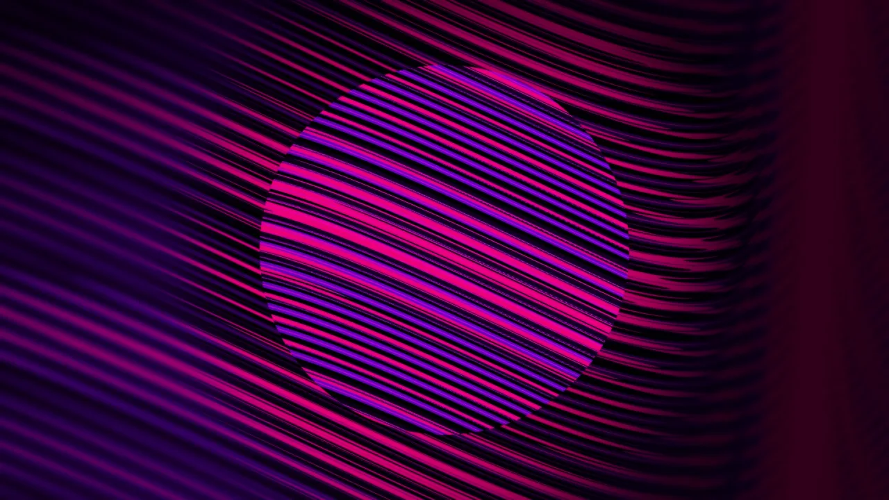 Hypnotic Depths - Crimson Eye Still — fondo abstracto horizontal violeta, púrpura