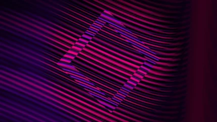Hypnotic Depths - Diamond Pulse Still — fondo abstracto horizontal violeta, púrpura