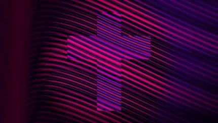 Hypnotic Depths - Dreamy Cross Still — fondo abstracto horizontal violeta, púrpura
