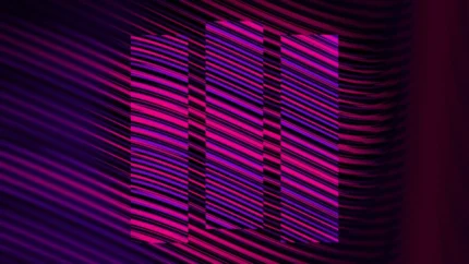Hypnotic Depths - Parallel Pulse Still — fondo abstracto horizontal violeta, púrpura