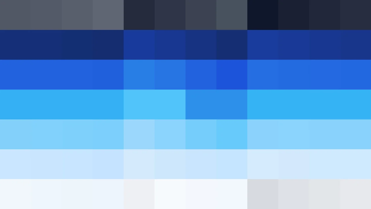 Sky Blue and Teal Pixel Blocks Still Image in Horizontal Bands | 4K JPG Background