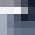 Bloques de píxeles en tonos azul y marino con espiral, imagen still VJ para escenario de iglesia