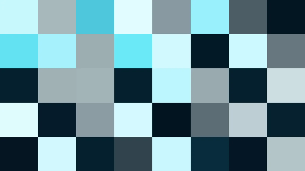 Imagen Still de Bloques de Píxeles Celeste Pálido y Teal en Prisma | Fondo JPG 4K Bloques de píxeles en tonos celeste y teal con prisma, imagen still VJ para escenario de iglesia