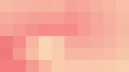 Bloques de píxeles en tonos melocotón y rojo con espiral, imagen still VJ para escenario de iglesia