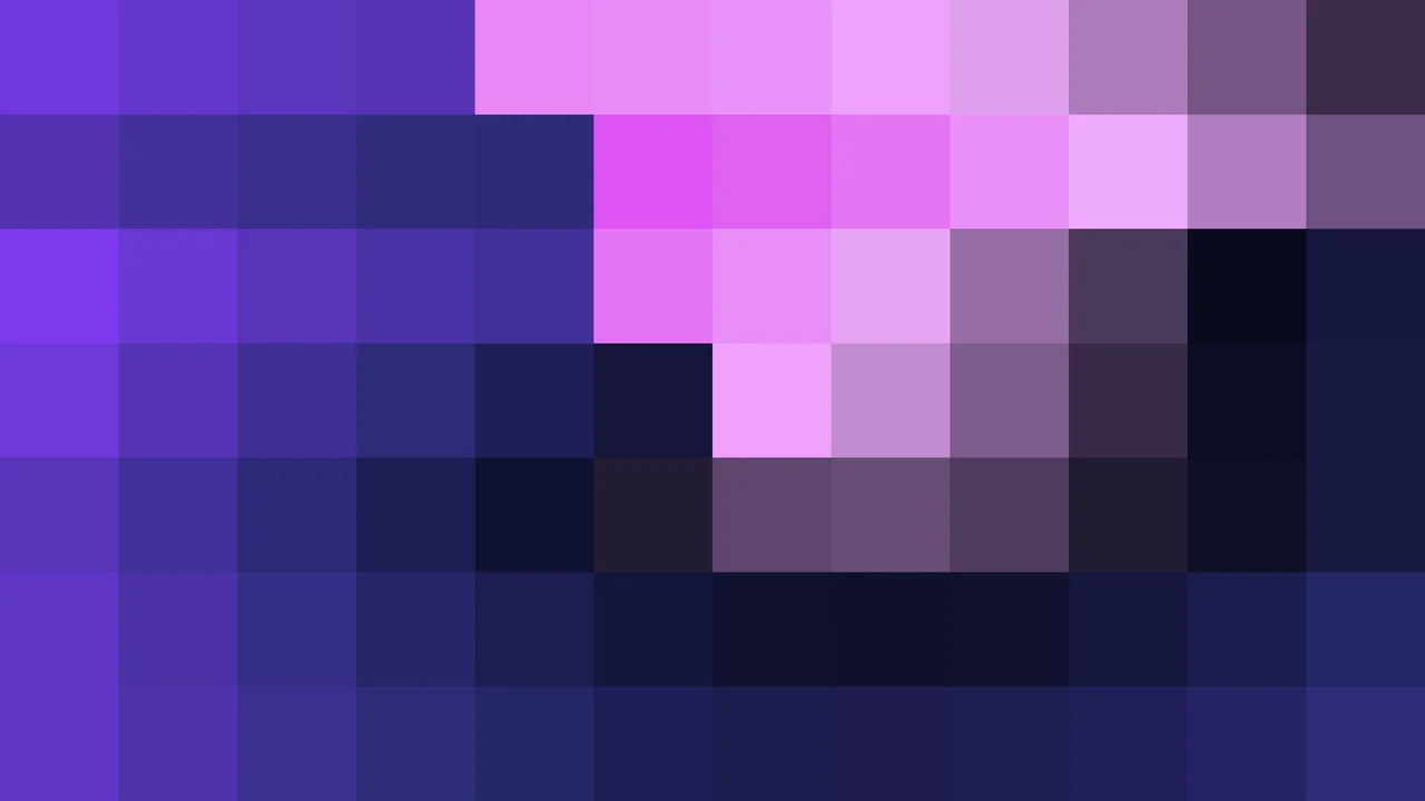 Imagen Still de Bloques de Píxeles Púrpura y Violeta en Órbitas | Fondo JPG 4K