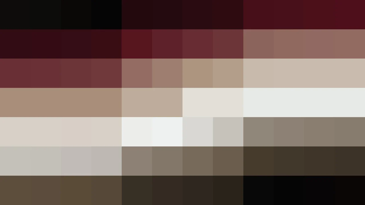 Imagen Still de Bloques de Píxeles Rojo Oscuro y Tostado en Bandas Horizontales | Fondo JPG 4K