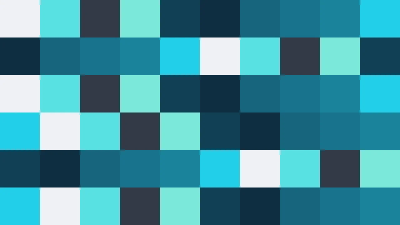 Imagen Still de Bloques de Píxeles Teal y Aguamarina Claro en Damero | Fondo JPG 4K
