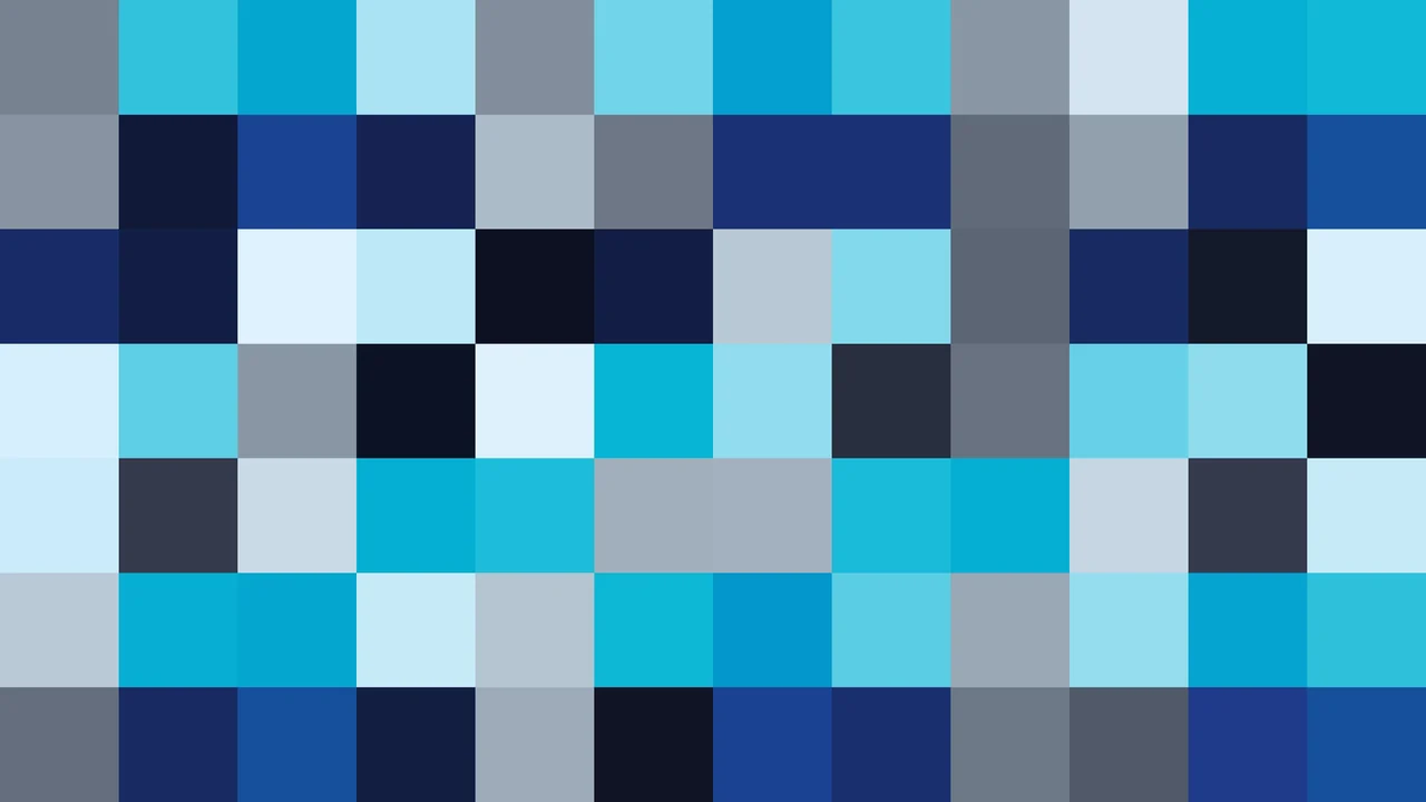 Imagen Still de Bloques de Píxeles Teal y Azul Marino en Destellos | Fondo JPG 4K