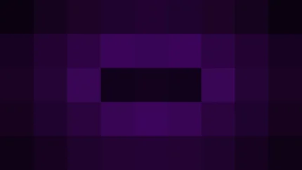 Bloques de píxeles en tonos violeta y morado con ondas concéntricas, imagen still VJ para escenario de iglesia