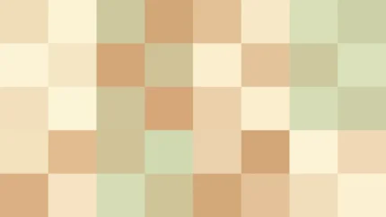 Bloques de píxeles grandes en tonos beige y salvia, imagen still VJ para escenario de iglesia