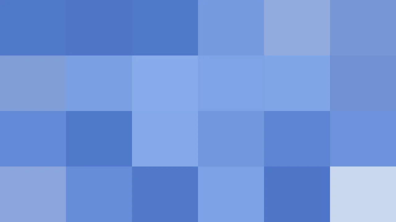 Imagen Still de Bloques Grandes de Píxeles Azul y Azul Cielo en Bandas Partidas | Fondo JPG 4K Bloques de píxeles grandes en tonos azul con bandas partidas, imagen still VJ para escenario de iglesia