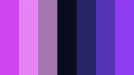 Bloques de píxeles grandes en tonos púrpura y violeta con barrido horizontal, imagen still VJ para escenario de iglesia