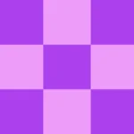 Bloques de píxeles grandes en tonos púrpura y violeta con damero, imagen still VJ para escenario de iglesia