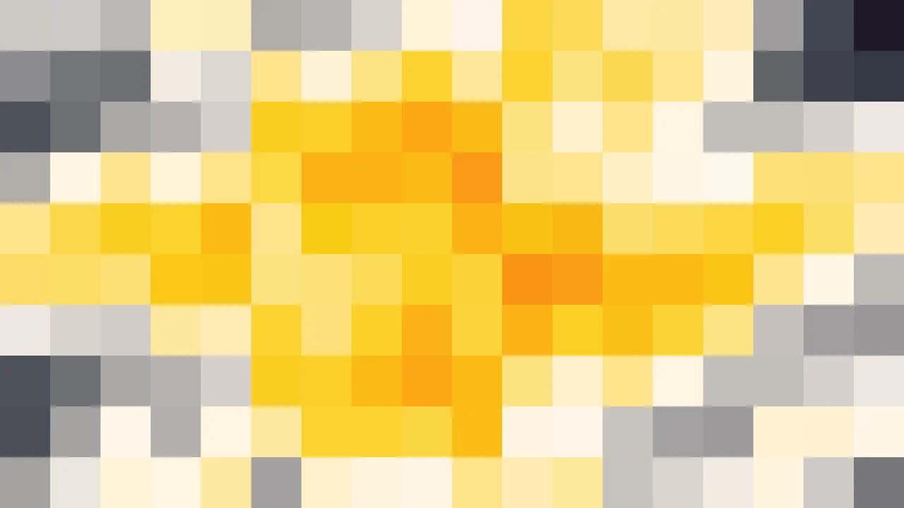 Imagen Still de Mosaico de Píxeles Amarillo Dorado y Naranja en Bandas Partidas | Fondo JPG 4K