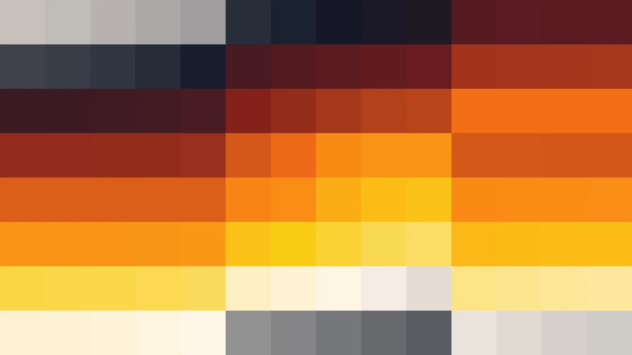 Imagen Still de Mosaico de Píxeles Amarillo Dorado y Naranja en Barrido Vertical | Fondo JPG 4K