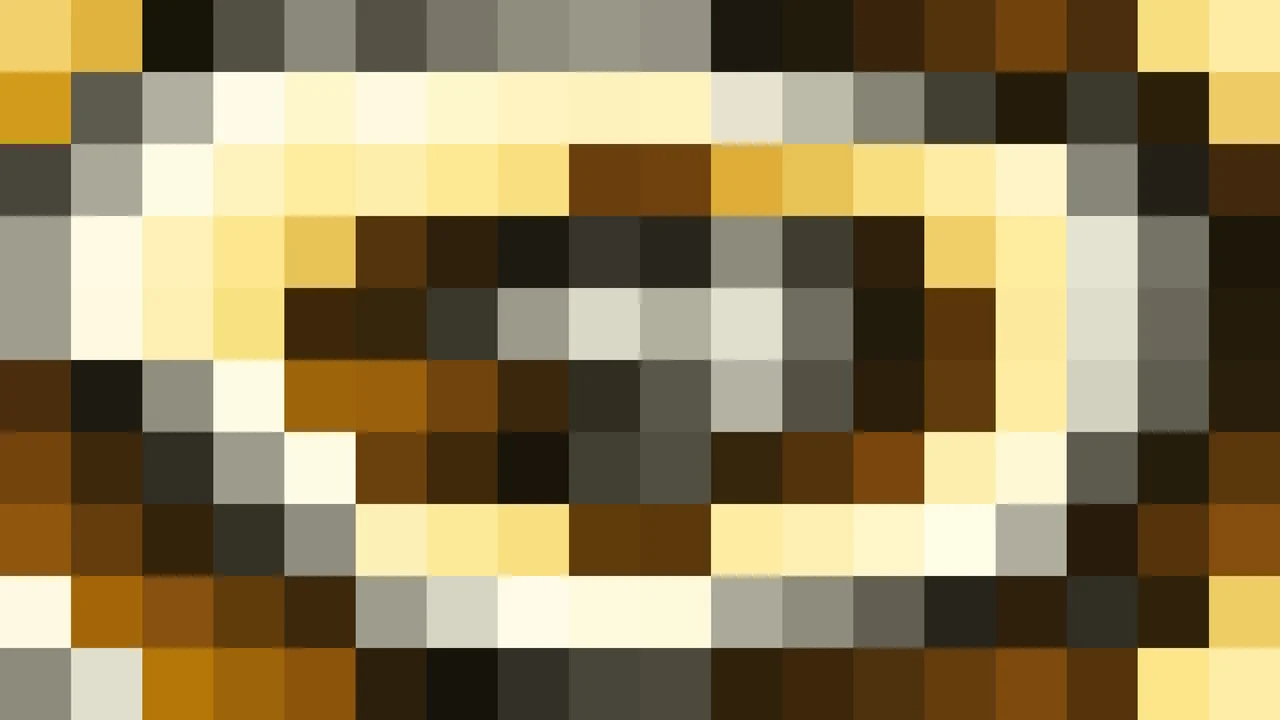 Imagen Still de Mosaico de Píxeles Amarillo Mantequilla y Terracota en Túnel | Fondo JPG 4K