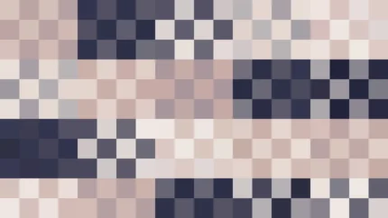 Mosaico de píxeles en tonos añil y rosa, imagen still VJ para escenario de iglesia