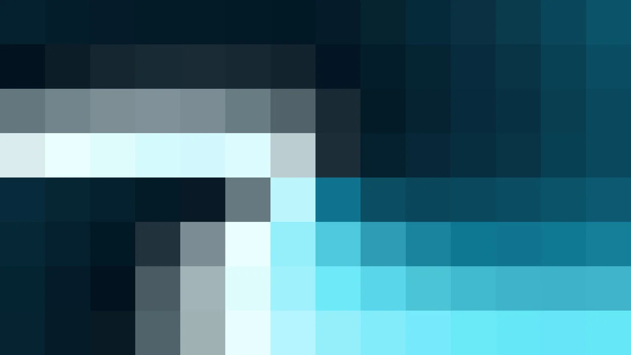 Imagen Still de Mosaico de Píxeles Celeste Pálido y Teal en Molinete | Fondo JPG 4K
