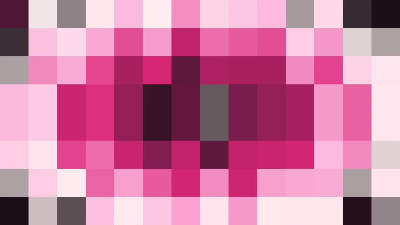 Imagen Still de Mosaico de Píxeles Magenta y Magenta Oscuro en Ondas Concéntricas | Fondo JPG 4K