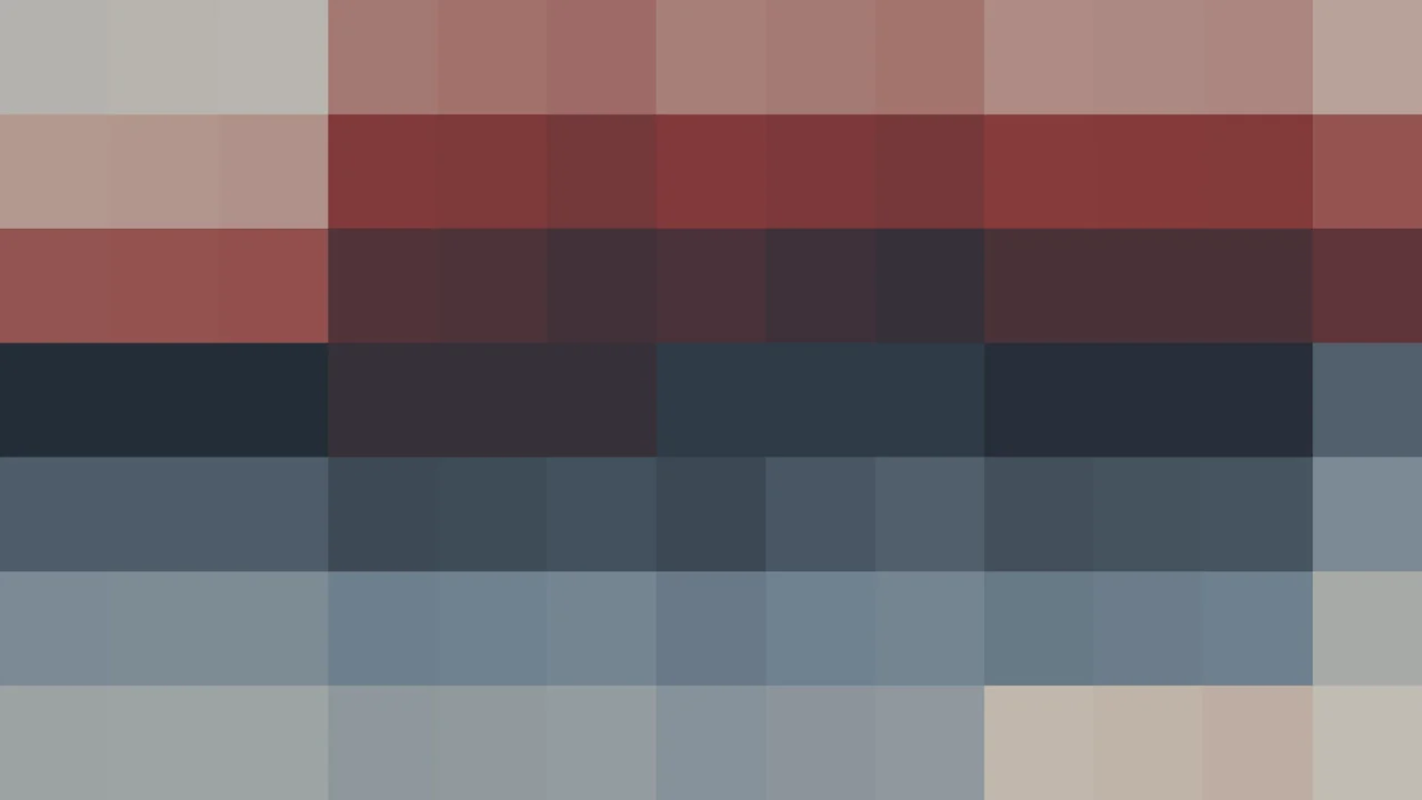 Imagen Still de Mosaico de Píxeles Rojo Oscuro y Azul Marino en Barrido Vertical | Fondo JPG 4K