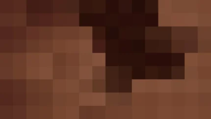 Mosaico de píxeles en tonos rojo y terracota con órbitas, imagen still VJ para escenario de iglesia