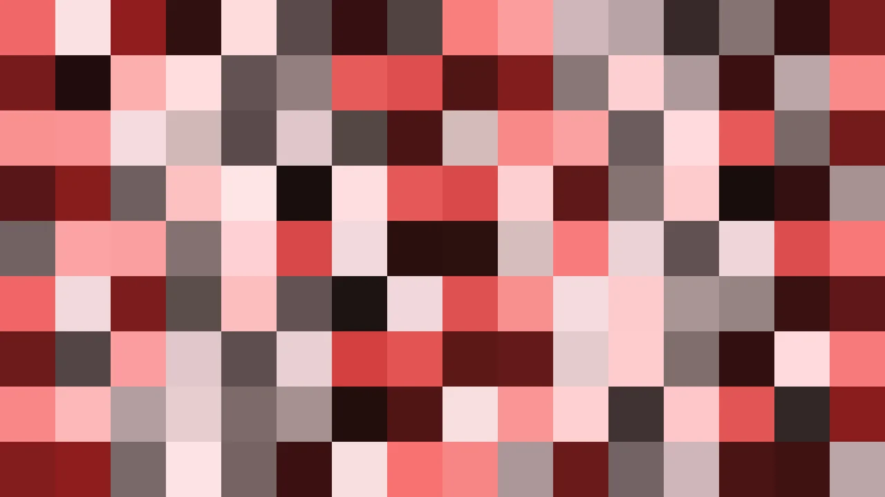 Imagen Still de Mosaico de Píxeles Rojo y Rojo Oscuro en Destellos | Fondo JPG 4K