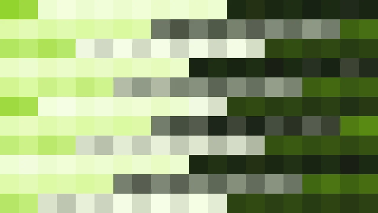 Imagen Still de Mosaico de Píxeles Verde Lima y Verde Oliva en Barrido Diagonal | Fondo JPG 4K
