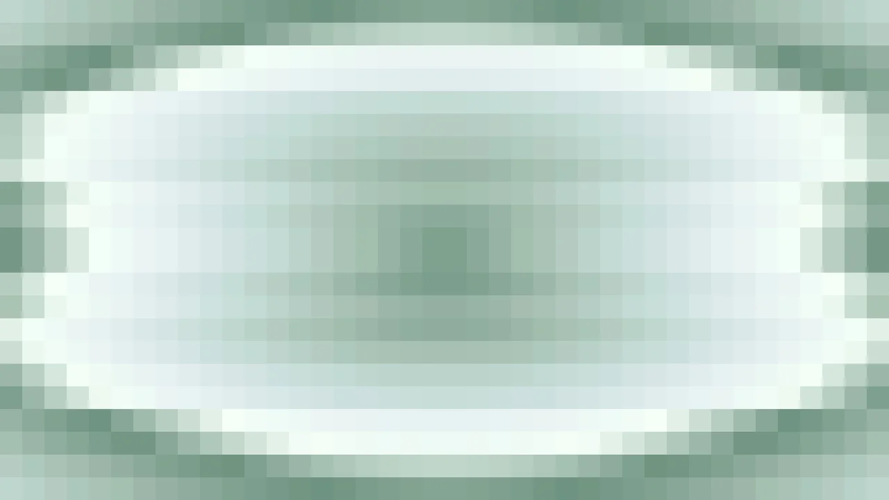 Imagen Still de Mosaico Denso de Píxeles Aguamarina Claro y Verde Salvia en Ondas Concéntricas | Fondo JPG 4K