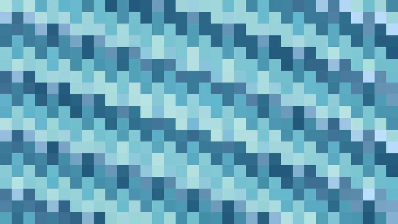 Imagen Still de Mosaico Denso de Píxeles Azul Cielo y Teal | Fondo JPG 4K