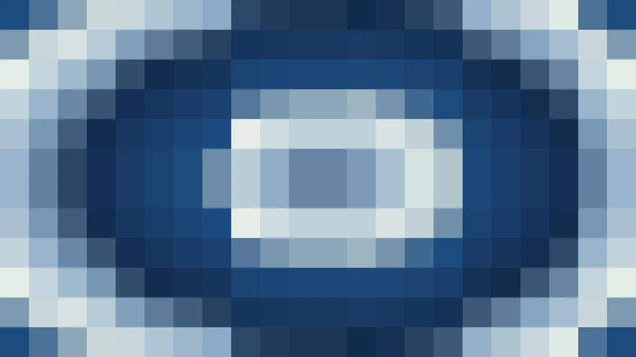 Imagen Still de Mosaico Denso de Píxeles Azul Marino y Azul en Ondas Concéntricas | Fondo JPG 4K