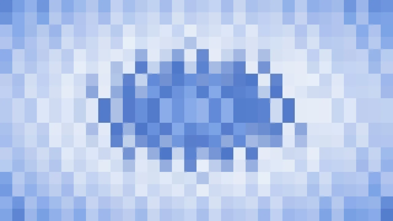 Imagen Still de Mosaico Denso de Píxeles Azul y Azul Cielo en Ondas Concéntricas | Fondo JPG 4K
