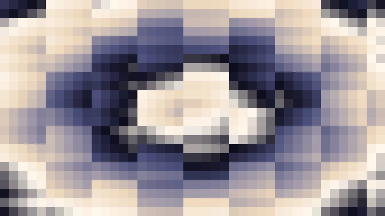 Imagen Still de Mosaico Denso de Píxeles Melocotón y Azul Violáceo en Ondas Concéntricas | Fondo JPG 4K