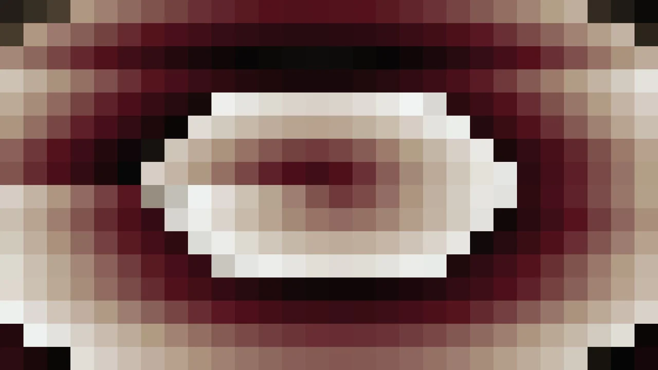 Imagen Still de Mosaico Denso de Píxeles Rojo Oscuro y Tostado en Túnel | Fondo JPG 4K