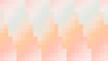 Mosaico denso de píxeles en tonos rosa y melocotón con bandas horizontales, imagen still VJ para escenario de iglesia