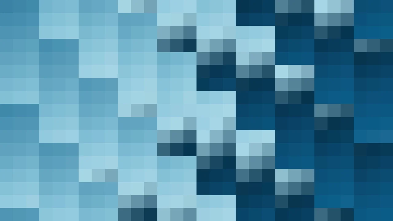 Imagen Still de Mosaico Denso de Píxeles Teal Oscuro y Celeste Pálido en Barrido Diagonal | Fondo JPG 4K