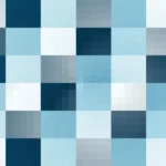 Mosaico denso de píxeles en tonos teal y celeste, imagen still VJ para escenario de iglesia