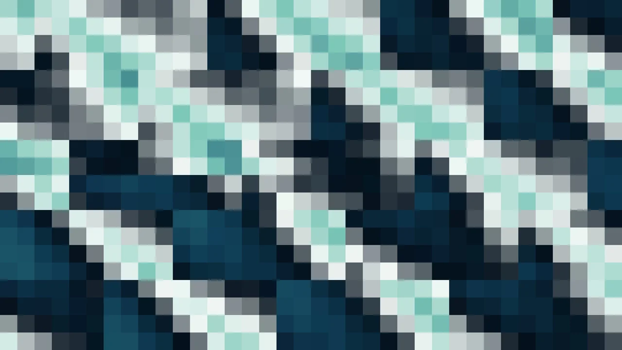 Imagen Still de Mosaico Denso de Píxeles Teal Oscuro y Teal en Prisma | Fondo JPG 4K