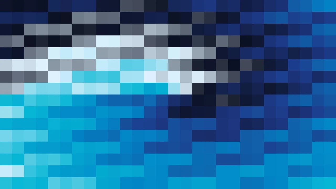 Imagen Still de Mosaico Denso de Píxeles Teal y Azul Marino en Espiral | Fondo JPG 4K
