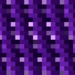 Mosaico denso de píxeles en tonos violeta, imagen still VJ para escenario de iglesia