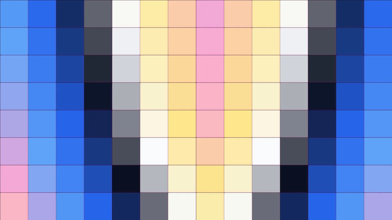 Imagen Still de Píxeles Azules con Núcleo Luminoso | Fondo JPG 4K