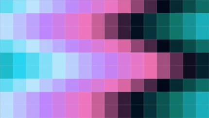 Píxeles en tonos onda y magenta, imagen still VJ para escenario de iglesia