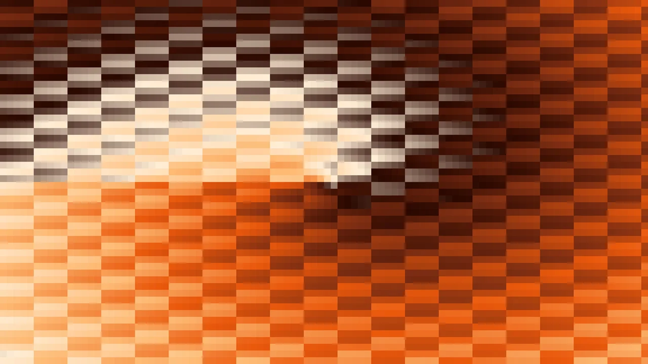 Imagen Still de Trama de Micro-Píxeles Naranja y Terracota en Espiral | Fondo JPG 4K