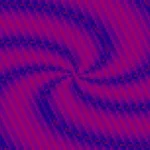 Trama de micro píxeles en tonos púrpura y magenta con caleidoscopio, imagen still VJ para escenario de iglesia